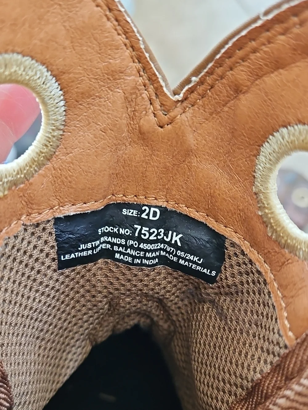 Justin Kids Brown Leather Western Pull-On Boots